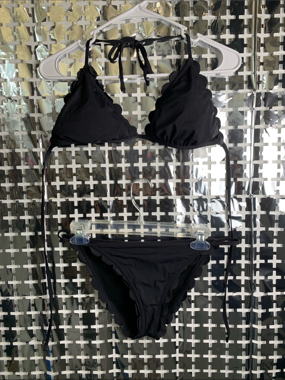 GAP Black Scalloped Triangle Bikini